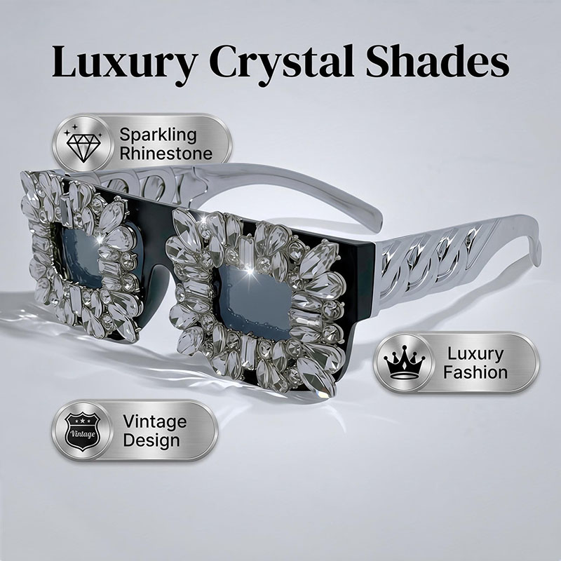 Exaggerated Bling Rhinestone S - Sunglass Retainer Cord 评论和价格