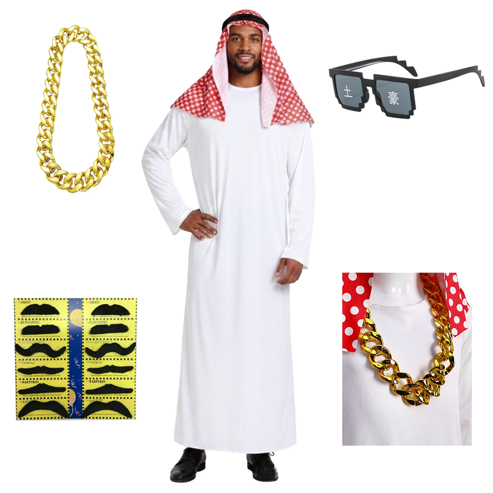 Men's Arab Cosplay Robe Golden - Sunglass Retainer Cord 评论和价格