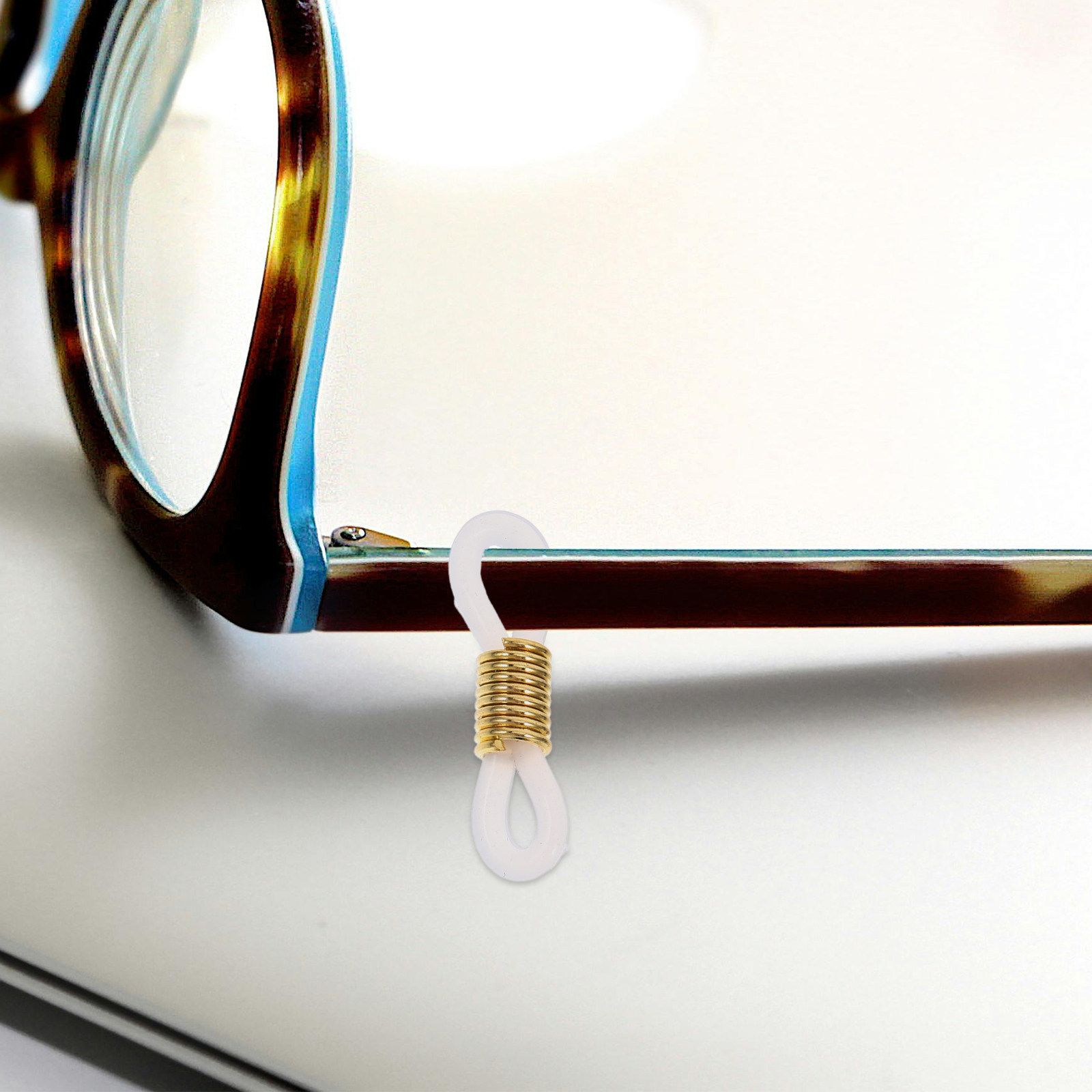 100Pcs Eyeglass Chain Ends Sil - Sunglass Retainer Cord 评论和价格