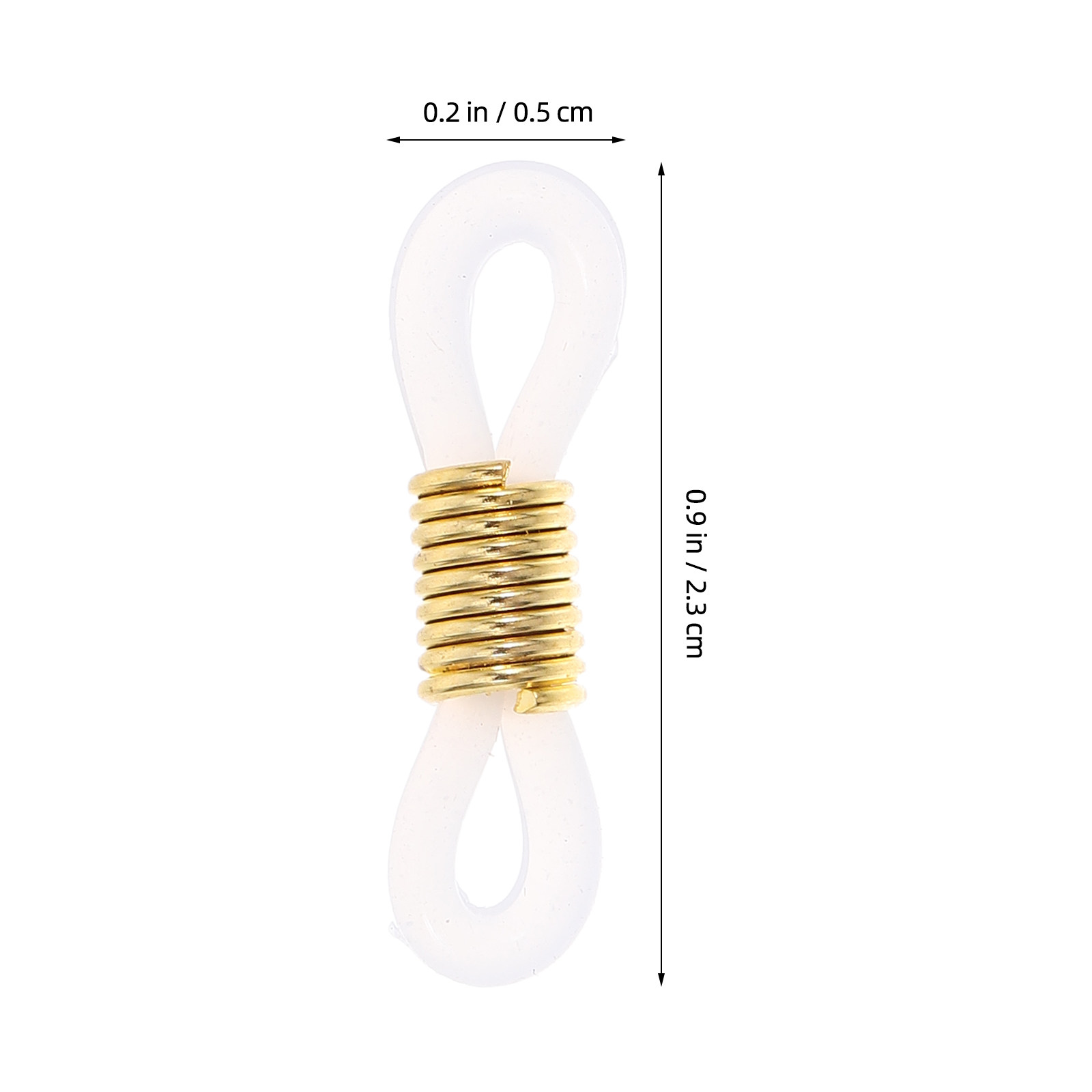 100Pcs Eyeglass Chain Ends Sil - Sunglass Retainer Cord 评论和价格