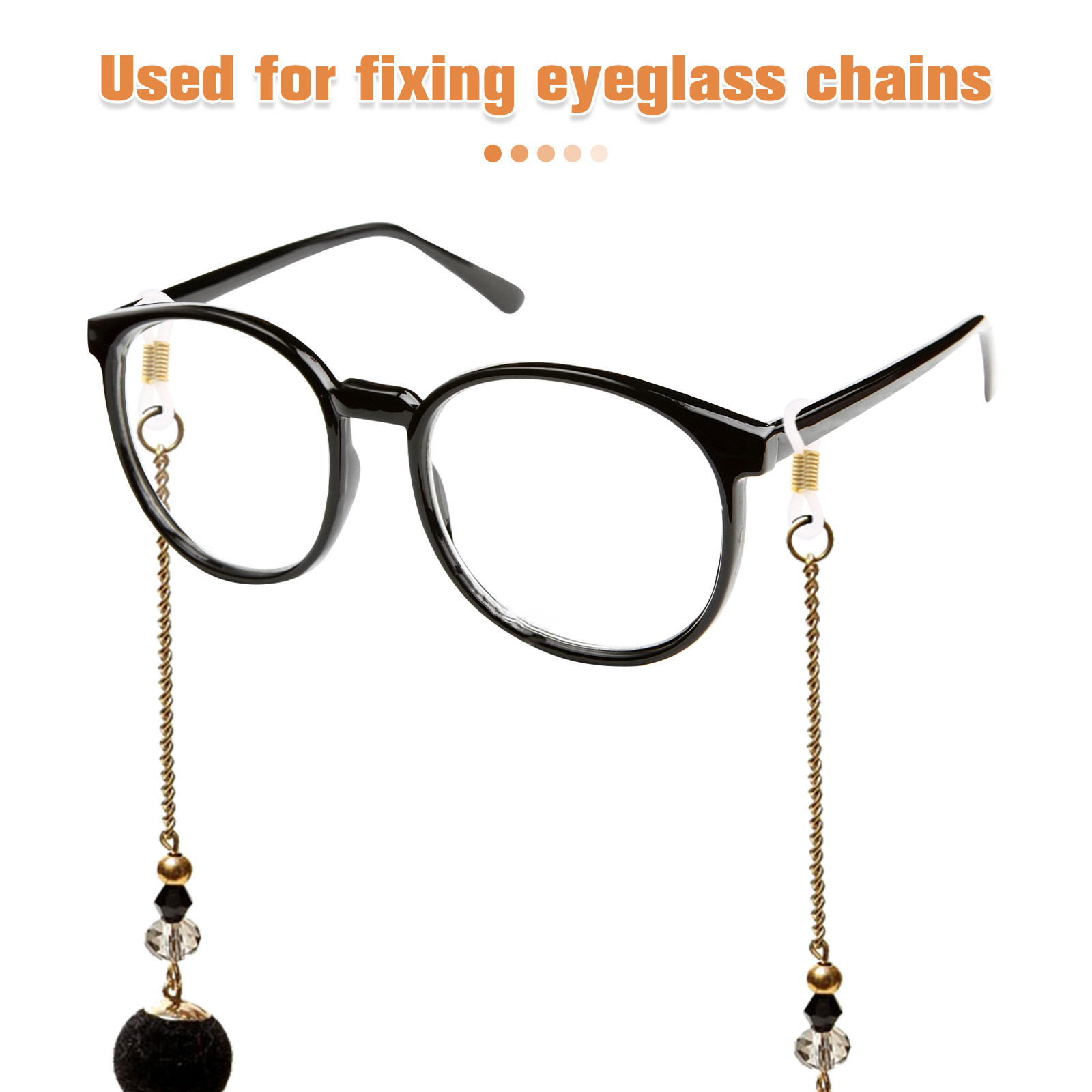 100Pcs Eyeglass Chain Ends Sil - Sunglass Retainer Cord 评论和价格
